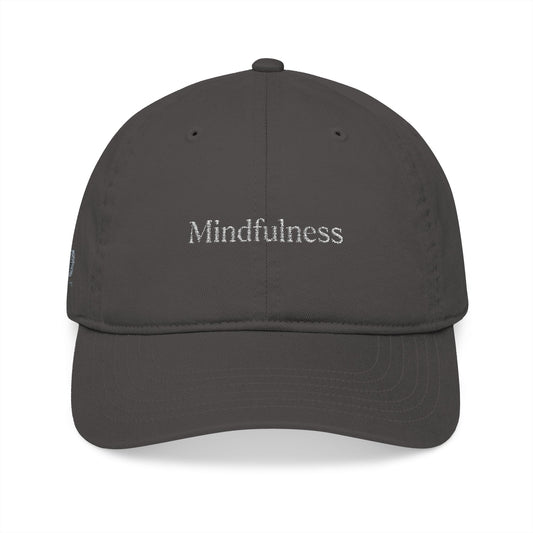 Mindfulness Organic Baseball Cap - Embroidered Minimalist Hat for Intentional Living
